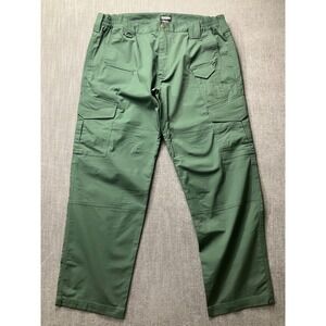 CQR Mens Tactical Cargo Pants Green Ripstop Utility Work Hiking 38W x 30L